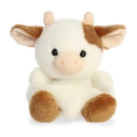 Aurora Adorable Palm Pals Caroline Brown Cow Stuffed Animal - Pocket-Sized Play - Collectable Fun - 5 Inches