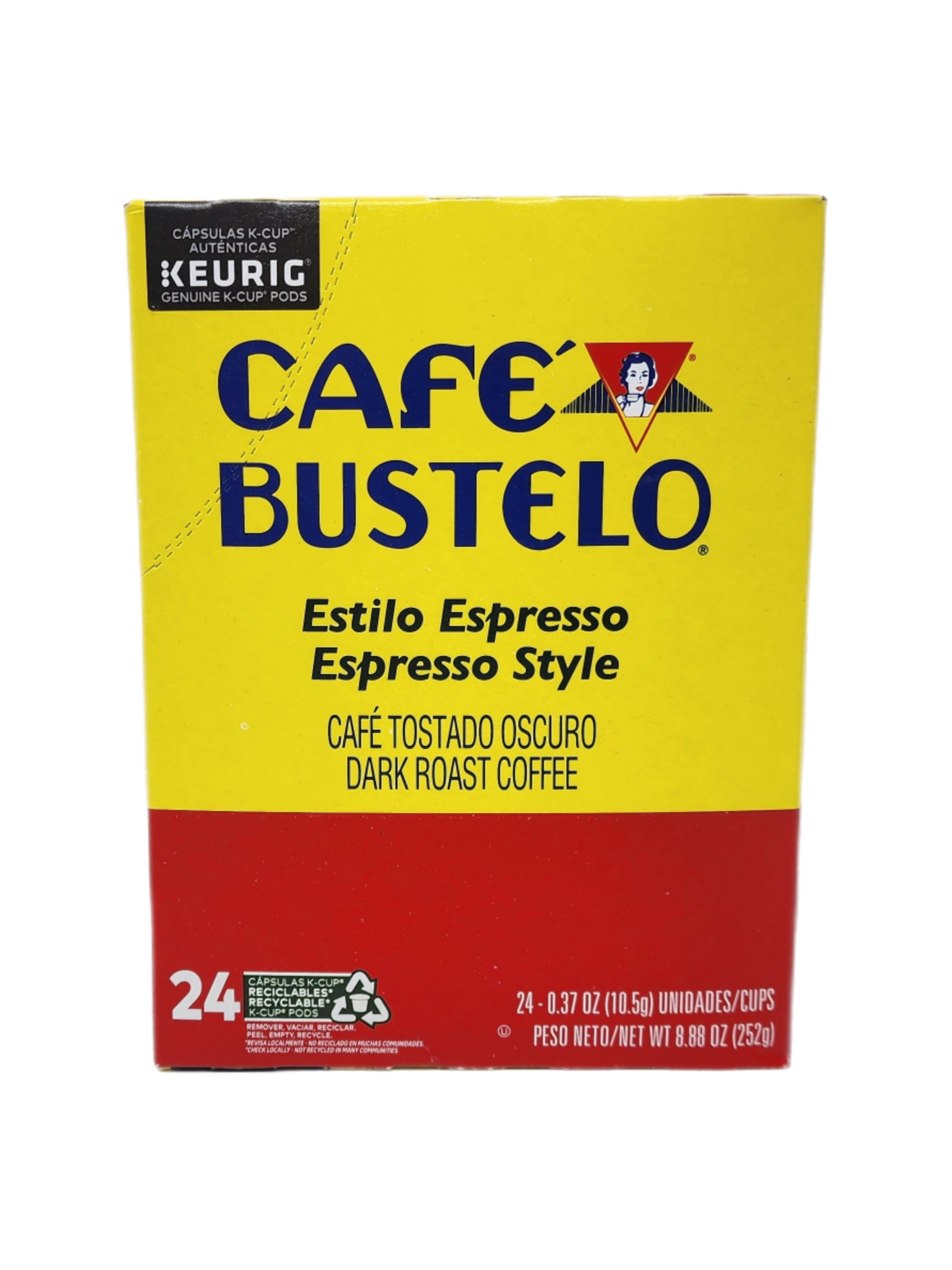 Cafe Bustelo Espresso Style Coffee K Cups 2 Pack, Each Box Contains 24 K Cups
