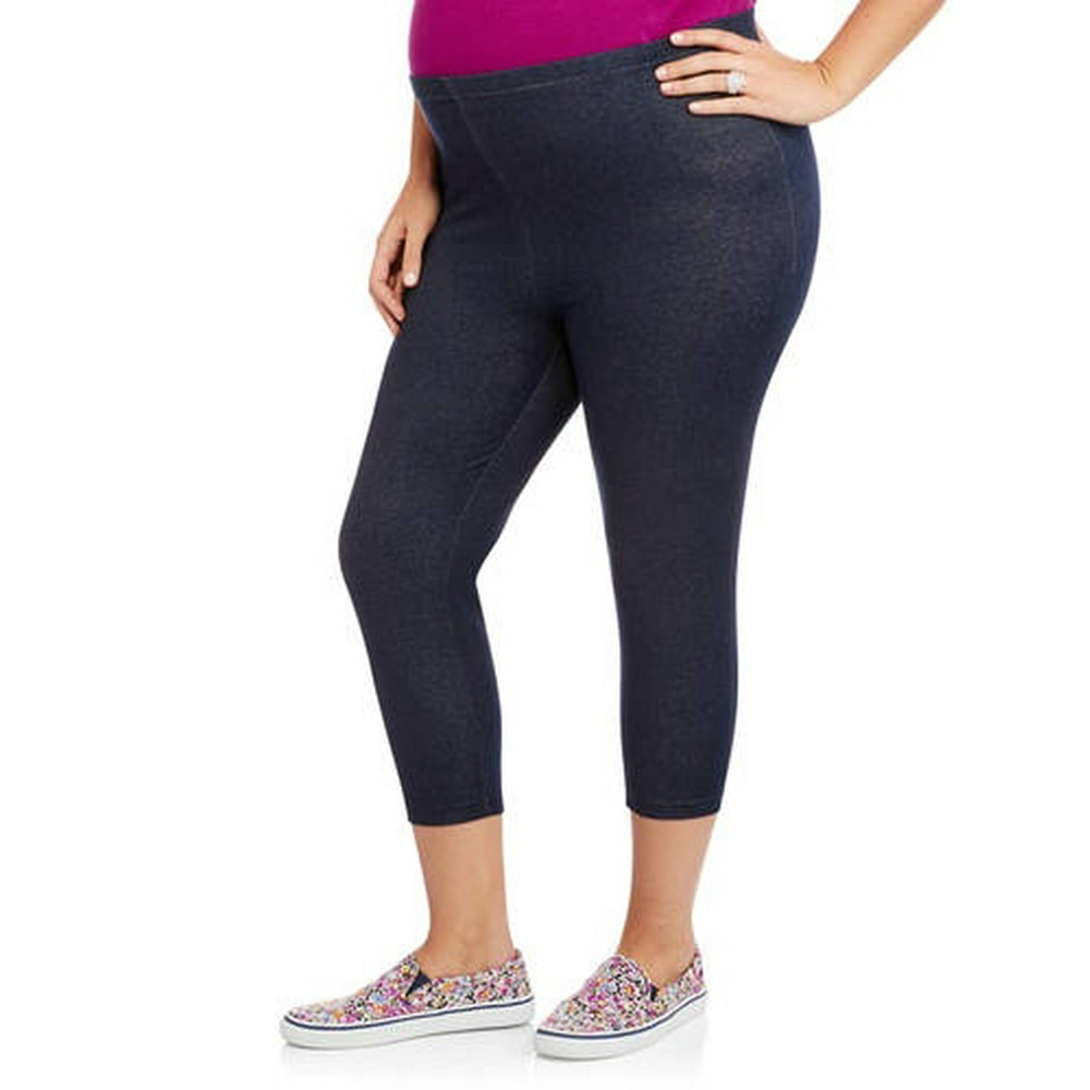 Faded Glory Women's PlusSize Essential Capri Leggings