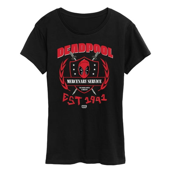 Marvel - Deadpool Mercenary Service - Women's Short Sleeve Graphic T-Shirt