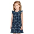 thumbnail image 1 of Balery Hawaiian Style Camisón de princesa para niñas, pijama de algodón con mangas abullonadas, suave y bonito.-Medium, 1 of 6