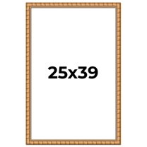 25x39 Frame Gold Real Wood Picture Frame Width 1.5 inches | Interior Frame Depth 0.5 inches |