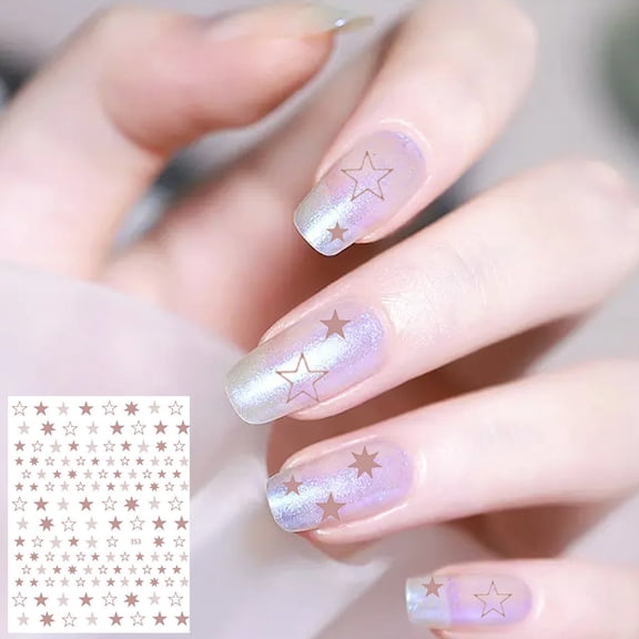 Nail Stickers DIY Wild Stamping English Star Nail Decals for Home Decoration and Nail Salon Use