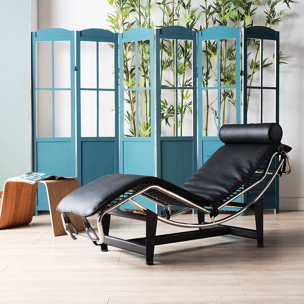 Kepooman Leather Replica Lounge Chair, Adjustable Lounge Recliner, Mid-Century Swivel Plywood Lounge Chair with Ottoman, Black Kepooman Leather Replica Lounge Chair, Adjustable Lounge Recliner, Mid-Century Swivel Plywood Lounge Chair with Ottoman, Black