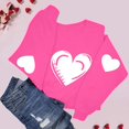 thumbnail image 6 of Valentines Women Shirts Love Heart Graphic Long Sleeve Funny Sweater Shirt Pullover Tops Festival Red Sweatshirts, 6 of 9