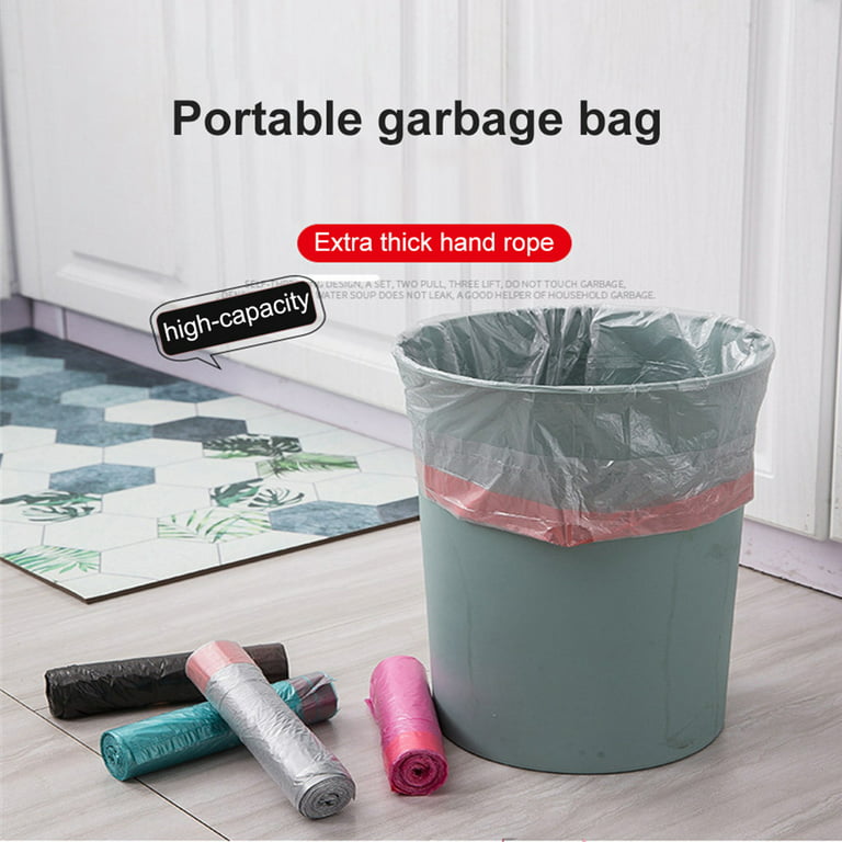 Disposable Trash Pouch Thickened Household Waste Bag Kitchen Storage Garbage  Plastic Bags Portable Plastic Waste Bags Container