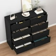 thumbnail image 3 of Tcbosik 8 Drawer Double Dresser, Chest of Drawers for Bedroom, Closet Organizer for Living Room, Entryway, Hallway, Black, 3 of 10