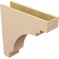 thumbnail image 5 of 7"W x 28"D x 28"H Thin Pescadero Rough Cedar Woodgrain TimberThane Corbel, Primed Tan, 5 of 6