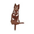 thumbnail image 3 of Estaca de jardín, letrero de jardín, silueta de gatito, estatua de hierro, escultura de animal, altura 30 cm, adorno de jardín, placa para al, 3 of 8