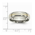thumbnail image 2 of Titanium 14k Gold-Flashed 6mm Polished Band Ring - Size 12.5, 2 of 2