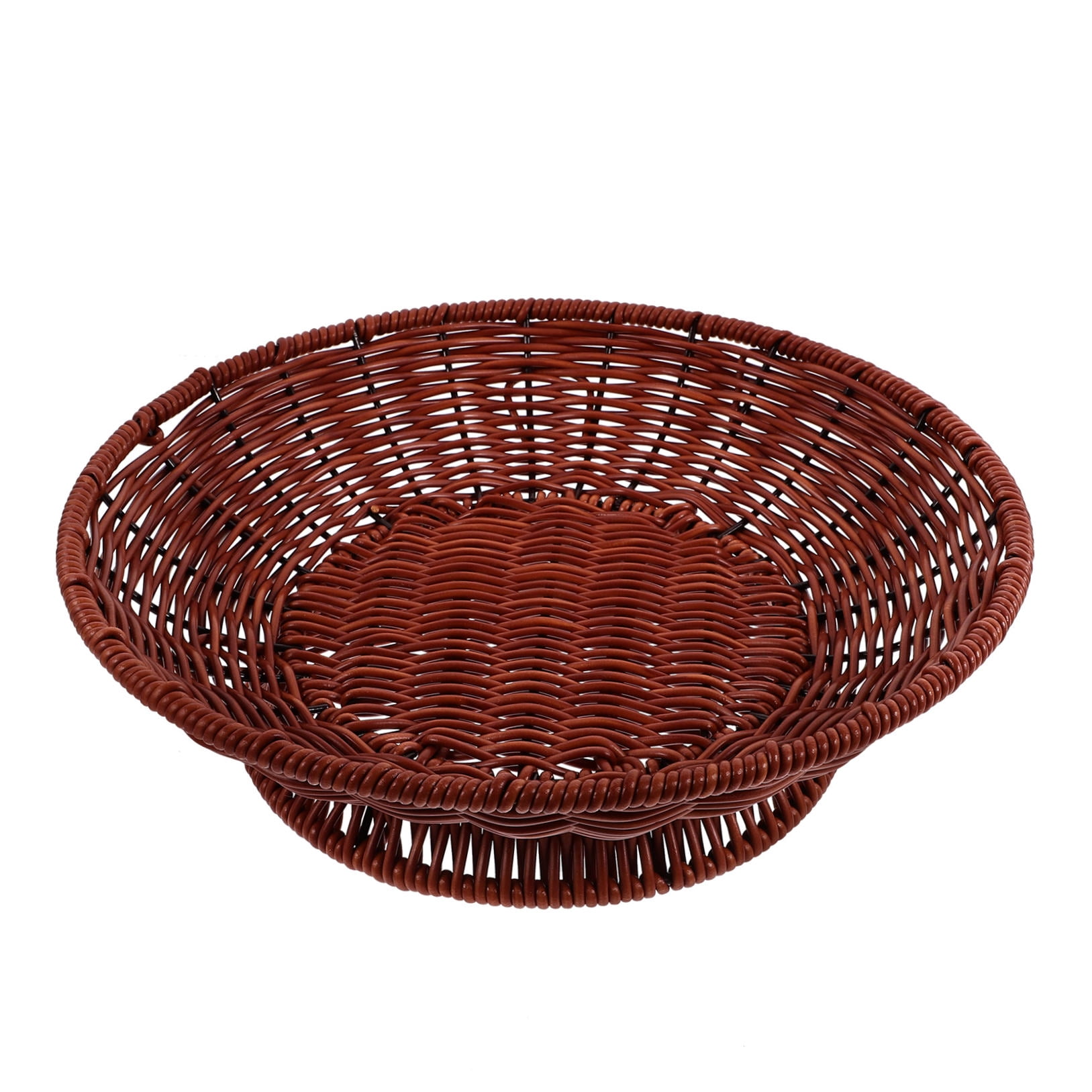 FRCOLOR Simulation Rattan Snack Dish Footed Dried Fruit Plate Snack Plate for Restaurant Home