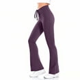 thumbnail image 7 of SCSAlgin Womens Flare Leggings Wide Leg Bootcut Yoga Pants Stretch High Waisted Casual Lounge Workout Gym Pants, 7 of 7