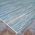 thumbnail image 3 of Couristan Monte Carlo Coastal Breeze 2'3" x 7'10" Runner Ocean and Champagne Outdoor Rug, 3 of 7