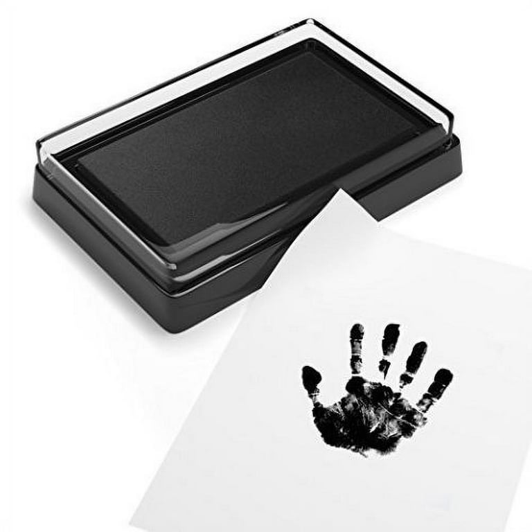1pc Newborn Baby Handprint & Footprint Kit With Black Inkless