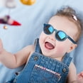 thumbnail image 3 of Nacuwa Baby Sunglasses - 100% UV Proof Sunglasses for Baby, Toddler, Kids - Ages 0-2 Years - Case and Pouch included (DarkBlue), 3 of 7