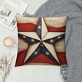 thumbnail image 2 of ONETECH  Vintage Rustic Background with Third Dimension American Five-Pointed Star Decorative Pillow Covers Square Throw Pillow Case Patriotic Cushion Cover, 2 of 5