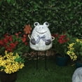 thumbnail image 5 of Alpine Corporation Stone Finish Frog with Metal Flower Statuary, 5 of 14