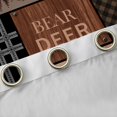 thumbnail image 4 of Feelyou Jungle Bear Deer Curtains Pack of 2 (42x84 Each), Rustic Wooden Plank Curtains Blackout, Brown Vintage Patchwork Bedroom Curtains, Living Room Curtains Decor, 4 of 6