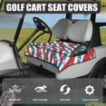 thumbnail image 3 of Whosucclay Breathable Golf Cart Seat Cushions for Camping Winter, 4 Front Pockets Non-slip Golf Cart Seat Cover, American Star Stripe Pattern, 3 of 7