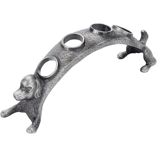 Soporte para tapón de vino con diseño de perro, 4 agujeros, soporte de exhibición para mesa, soporte de aleación para tapón de botella de vino, tapones decorativos, corchos, regalo para decoración de