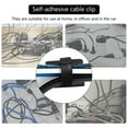 thumbnail image 3 of 50 pcs. Self Adhesive Cable Clamp Plastic Rectangular Cable Clips Cable Tie Quick Cable Wire Management Holder for Car, 3 of 7