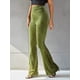 thumbnail image 1 of Pantalones acampanados de terciopelo dorado con cintura alta y color sólido sexys para mujeres europeas y americanas, 1 of 5