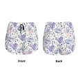 thumbnail image 5 of Picia Lavender Flowers Pattern Women's 2 in 1 Athletic Running Shorts High Waisted Workout Casual Gym Sweat Shorts with Comfy Liner Zipper Pockets-Large, 5 of 9