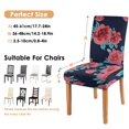 thumbnail image 6 of Modern Floral Dining Chair Covers 4 Pack Bright Nature and Garden Design Washable Polyester Stretch Slipcovers Removable Seat Protector for Rustic Farmhouse, 6 of 7