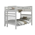 thumbnail image 5 of Bedz King Pine Wood Full over Full Bunk Bed with End Ladder in Gray, 5 of 9