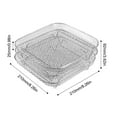 thumbnail image 2 of Yucurem Air Fryer Rack Dehydrator Stand 3 Layers Mesh Grill Basket Air Fryer Accessories Kitchen Essentials (Square), 2 of 9