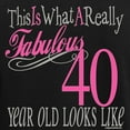 thumbnail image 3 of CafePress - 40Th Birthday Fabulous - Women's Short Sleeve Print T-Shirt and Pants Dark Cotton Pajama Set, 3 of 7