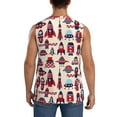 thumbnail image 4 of Kdxio Rocket Pattern for Men's Muscle T-shirt,Sleeveless for Workout Running Athletic Gym Lounge Casual, 4 of 7