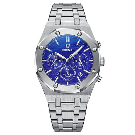 Chenxi 2022 Hot Mens Watches Top Brand Stainless Steel Quartz Watch Analog Chronograph Men Sport Waterproof Military Wrist Watch - Quartz Wristwatches