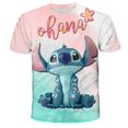 thumbnail image 1 of Stitch T-Shirts Disney Cartoon Anime Colorful 3D Print Streetwear Men Women Fashion Oversized T Shirt Kids Boys Girls Tees TopsM Gao Jinjia LED, 1 of 2