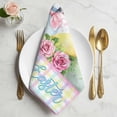 thumbnail image 2 of Easter Cloth Napkins, Spring Colorful Bunny Eggs Flowers Polka Dot Plaid Washable and Reusable Dinner Napkins Set of 2, Table Napkin for Kitchen Party Birthday Wedding Hotel Housewarming 20"x20", 2 of 9