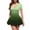 Army Green, variant on Women's Gradient Short Sleeve Mini Skater Dress Casual Fit and Flare Party Graduation Dress