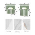 thumbnail image 6 of Dark Sage Green Kitchen Curtain and Valance Set 3 Pieces,Rod Pocket Short Tier Curtains 24 Inch Length,Farmhouse Sage Green White Striped Swag Topper Small Window Treatment for Cafe Bathroom Bedroom, 6 of 6