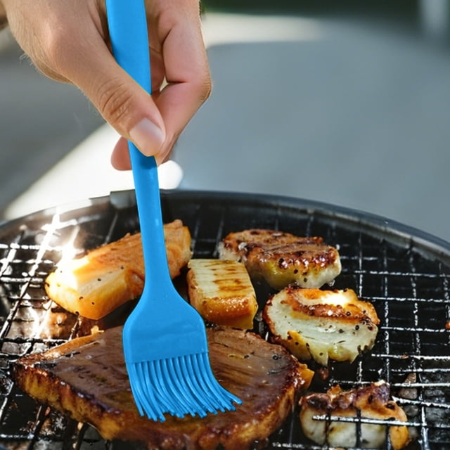Silicone BBQ Grill Basting Brush Set for Cooking Grilling Baking and Kitchen Cleaning Tasks