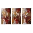 thumbnail image 2 of Designart "Ancient Revelations Gold and Red Abstract V" Abstract Painting Wall Art Set Of 3 - Modern Gold Gallery Wall Set For Home Decor, 2 of 6