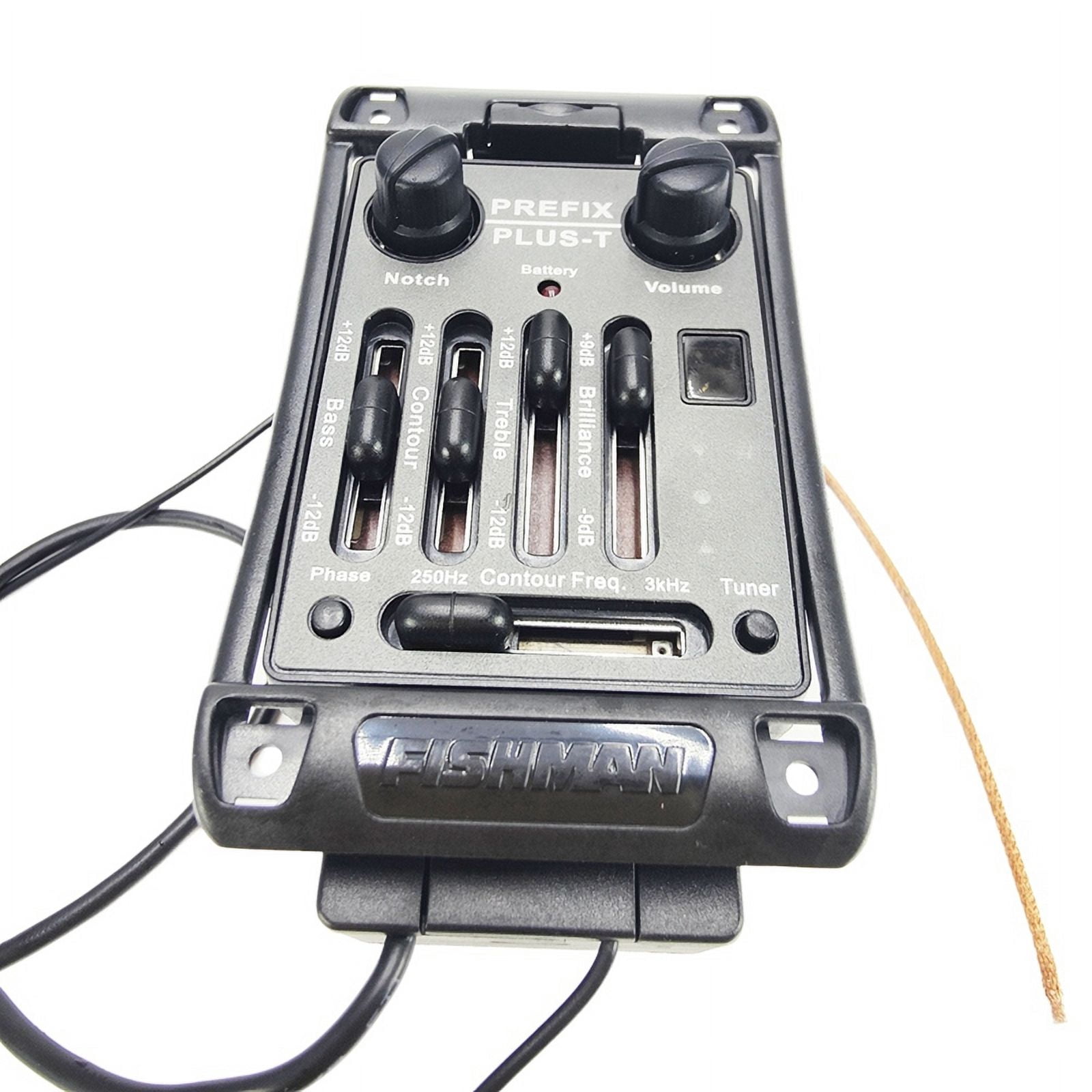 ckepdyeh Guitar Pickups Prefix Plus-T Onboard Preamp Matrix Acoustic Pickup EQ Equalizer with Tuner Soft Piezo Guitar Pickup plastics