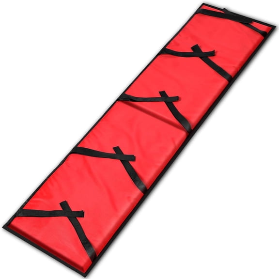 RED TOBOGGAN PAD FOLDABLE SLED PAD FOR KIDS TODDLERS AND ADULTS, 57 X 13.5 INCH