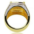 thumbnail image 4 of Mens Yellow Gold Ring Geometric Design Metal Band for Men European American Fashion Jewelry Ring Gift for Him, 4 of 4