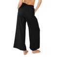 thumbnail image 3 of Pantalones de pierna ancha para mujer, elásticos, de cintura alta, holgados, de Color puro, informales, con bolsillos, para primavera y verano, 3 of 6
