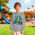 thumbnail image 2 of Byoo Boys Graphic Hooded Sweatshirt Casual DJ Octopus Graphic Long Sleeve Pullover Top for Kids Soft Daily Sweatshirts, 2 of 4