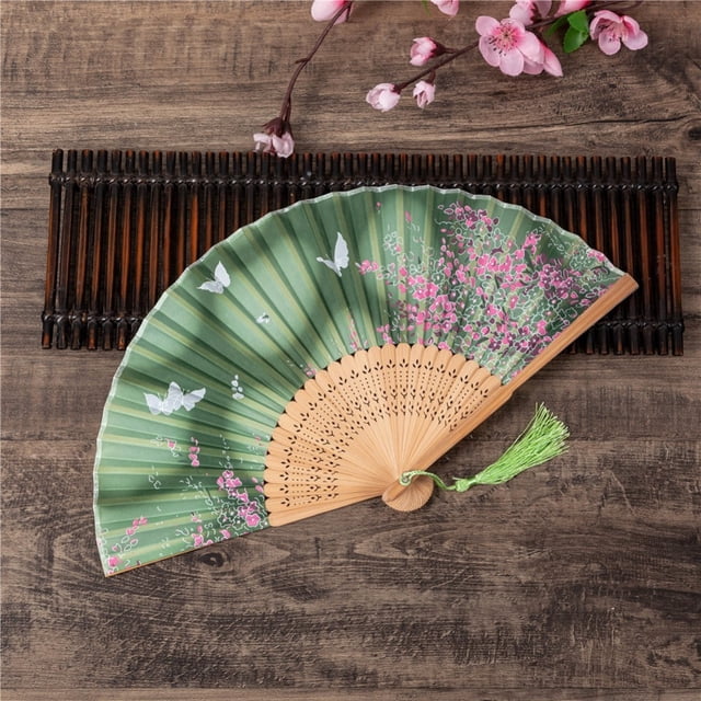 Cherry Blossom Fans Asian Wedding Favor Party Reception Delicate Folding