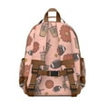 thumbnail image 3 of Pink Football and Drinks Pattern Backpack for School,Cute School Bag,Schoolbag with Adjustable Shoulder Straps & Padded Back,15.25"x11.5"x5.25", 3 of 5