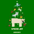 thumbnail image 2 of Men's Minecraft Spread Joy Christmas Tree  Graphic Tee Kelly Green X Large, 2 of 5
