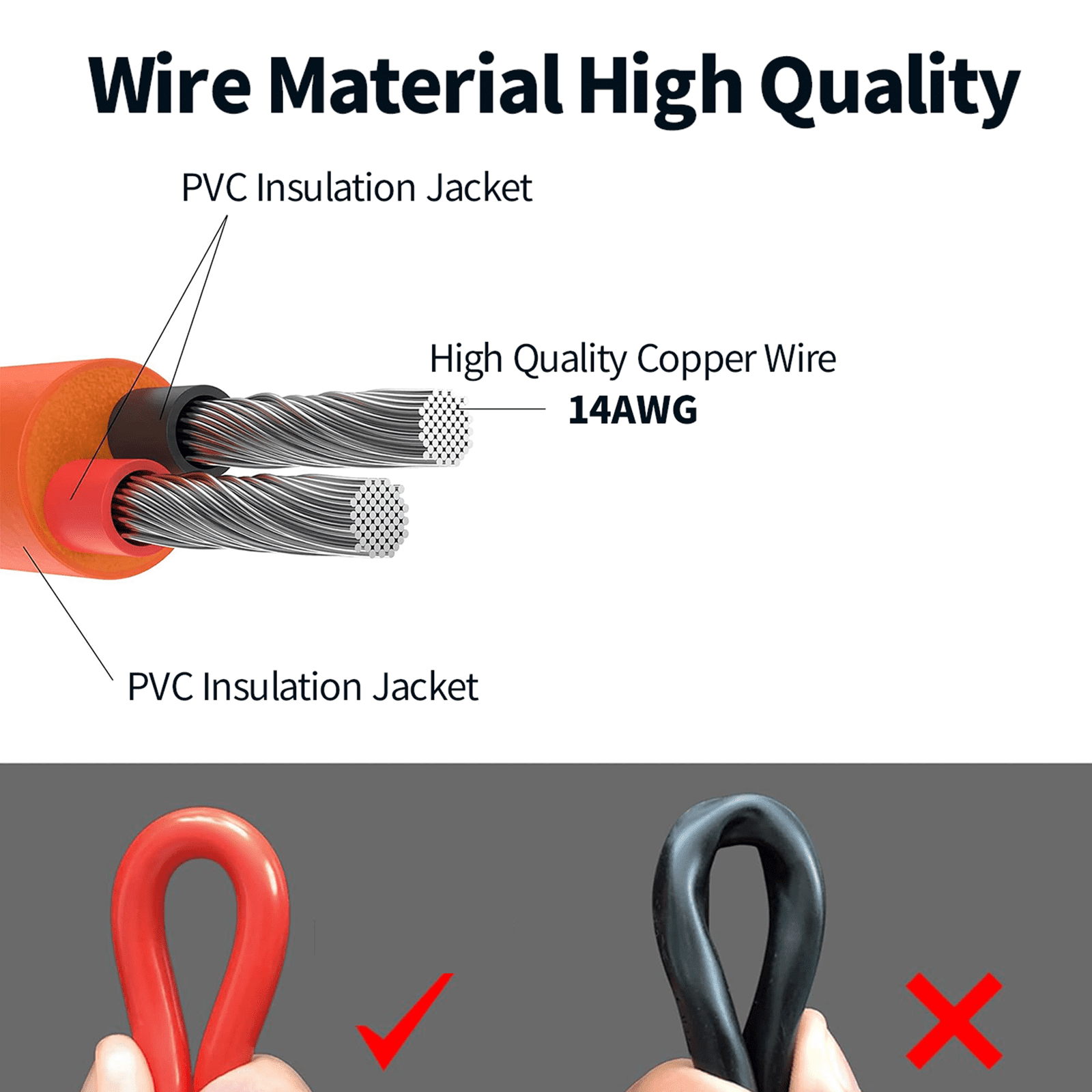 Tonton 20FT 6M Orange DC7909 Extension Cable for Solar Panel Compatible with GZ Yeti Aker Jackery