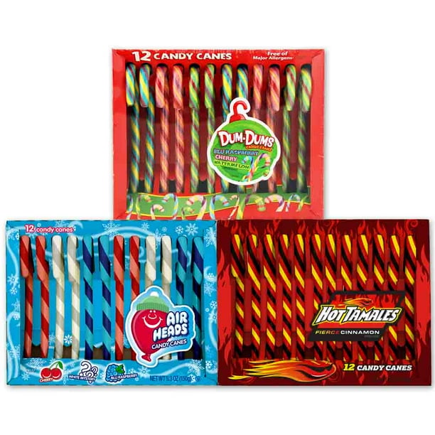 Dum Dums, Hot Tamales, Airheads Candy Cane Mixed Pack 3s