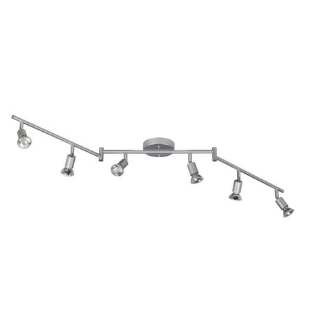 

Globe Electric Payton 6-Light Matte Silver Foldable Track Lighting Kit 59351